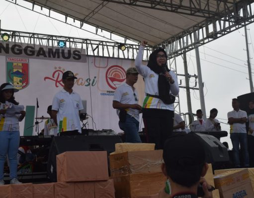 Bupati Tanggamus Hadiri Millenial Road Safety Festival Polres Tanggamus Di Lapangan Pringsewu