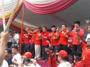 Partai Demokrasi Indonesia Perjuangan (PDIP) Lakukan Kampanye Akbar Di Lapangan Merdeka Kotaagung, Kabupaten Tanggamus