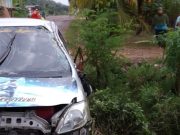 KECELAKAAN TUNGGAL MOBIL SEDAN VIOS DI TIRTA MAKMUR TULANG BAWANG BARAT
