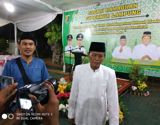 Walikota Metro Sambut Safari Ramadhan Provinsi Lampung Di Rumah Dinas Walikota Metro