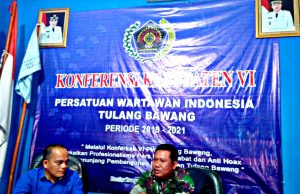 Dandim 0426/TB Letkol Inf Kohir Berkunjung Ke Balai Persatuan Wartawan Indonesia (PWI) Tulangbawang