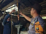 Mayat Seorang Kakek Yang Tergantung Di Gudang Di Evakuasi