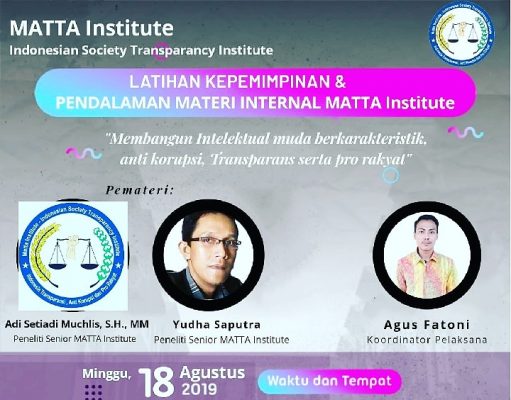 MATTA Institute Maknai Dirgahayu Indonesia Dengan Diskusi Internal dan Pemberian ‘ Beasiswa ‘ Kuliah Bagi Anak Bangsa