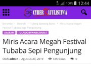 Warganet Komentari Kurangnya Publikasi Dan Sosialisasi Pembukaan Festival Tubaba