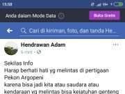 Gapura Pekon Argopeni Tanggamus, Jadi Isu Terkini Warganet Facebook