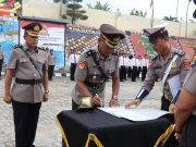 Polres Tanggamus Laksanakan Serah Terima Jabatan (Sertijab) Kepala Bagian Perencanaan (Kabagren)