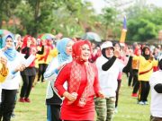 Hj. Putri Ernawati Bokhari Hadiri Kegiatan Gerakan Masyarakat (GERMAS) Hidup Sehat