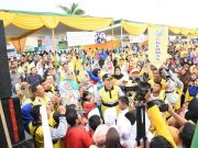Bupati Lamtim Hadiri Acara Germas Di Sekampung Lamtim