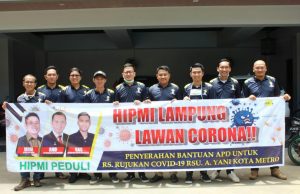 HIPMI Provinsi Lampung Serahkan Bantuan APD Ke RSUD A. Yani Kota Metro