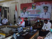 Bupati Tanggamus Lakukan Video Conference Bersama Mendagri Guna Pencegahan Covid 19