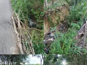 Awas!!! Jalan Tiyuh Penumangan Baru Ruas Tirta Tubaba Longsor Dan Rusak