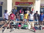 Polsek Rawa Pitu Tuba Tangkap 8 Pelaku Penyetruman Ikan