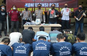 Polres Tulang Bawang Ungkap 21 Perkara Dengan 19 Pelaku dan 6 Pucuk Senpi Selama Operasi Sikat Krakatau 2020
