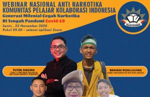 WEBINAR ANTI NARKOTIKA NASIONAL KOMUNITAS PELAJAR KOLABORASI INDONESIA