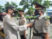 Kapolres Tulang Bawang Pimpin Upacara Sertijab Kapolsek Menggala, Ini Pesannya