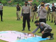 Puluhan Personil Polres TuBaBa Lakukan Simulasi Pengamanan Ricuh PilKati
