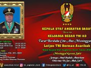 Kodim 0411/LT Turut Berduka Dengan Kibarkan Bendera Setengah Tiang