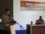 Rapat Koordinasi Polres TuBaBa Beserta instansi terkait Dalam Rangka Oprasi Lilin Krakatau 2020