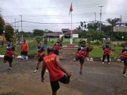 Koramil 411-11/Terbanggi Besar Kodim 0411/LT Lakukan Olahraga Bersama