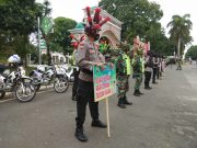 Kodim 0411/LT Dan Polres Metro Lakukan Kegiatan Operasi Patuhi Protokol Kesehatan