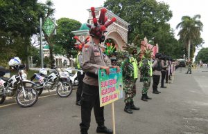 Kodim 0411/LT Dan Polres Metro Lakukan Kegiatan Operasi Patuhi Protokol Kesehatan
