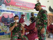 Kodim 0424/Tanggamus Lakukan Vaksinasi Covid-19 Dosis Pertama