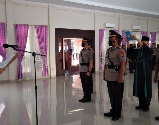 Polres Tanggamus Gelar Sertijab Dua Kepala Satuan (Kasat) Dan Satu Kapolsek