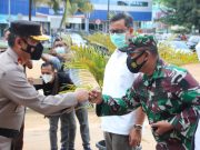 Kodim 0411/LT Bersama Kapolres Metro Sambut Kapolda Lampung