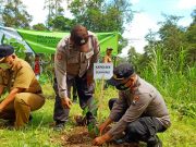 Gerakan Penanaman Pohon Oleh Elemen Kecamatan Slahung Peringati Hari Jadi Perhutani ke 60