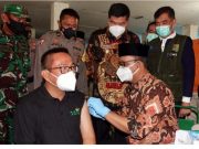 Pemkab Lampung Tengah Lakukan Vaksinasi Kepada Ribuan Pedagang