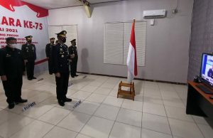 Kapolres TuBaBa Ikuti Acara HUT Bhayangkara Ke 75 Dilakukan Secara Virtual