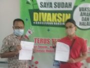 Empat Wartawan Media Online Vaksinasi di Puskesmas Candra Mukti