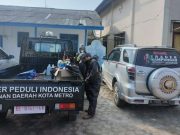 Kecamatan Metro Timur Bersinergi Lakukan Penyemprotan Disinfektan Bersama Trader Peduli Indonesia Kota Metro