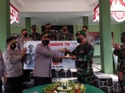 Polres Tanggamus Beri Kejutan Di Hari Jadi TNI Ke-76 Ke Kodim 0424 Tanggamus