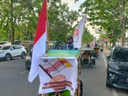 Merakyat, 25 Bacaleg DPC Hanura Kota Metro Menaiki Kendaraan Becak Ke Kantor KPU