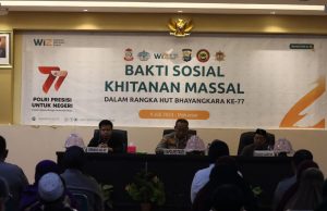 HUT Bhayangkara ke-77, Densus 88 Mabes Polri Bekerjasama Dengan Polrestabes Makassar dan Wahdah Islamiyah Gelar Bakti Sosial Khitanan Massal