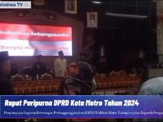 DPRD Metro Gelar Paripurna Penyampaian LKPJ Tahun 2023