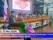 DPRD Metro Gelar Rapat Paripurna Tentang Pandangan Fraksi – fraksi Atas LKPJ Walikota Metro Tahun 2023