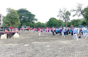 Gabungan Organisasi Wanita (GOW) Kota Metro Gelar Acara Senam Bersama