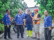 Sekda Metro Tinjau Lokasi Banjir Di Kelurahan Tejoagung