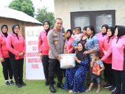Kapolres Dan Ketua Bhayangkari Kota Metro Gelar Kegiatan Sosial