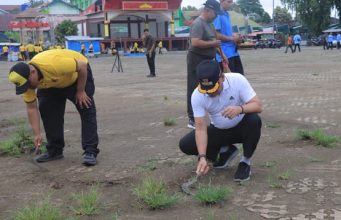 Pemkot Metro Dan Polres Adakan Kerja Bakti Bersih-bersih Sebagai Bentuk Sinergi