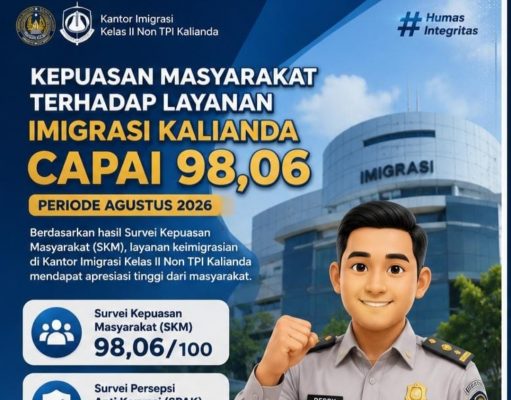 Kepuasan Masyarakat terhadap Imigrasi Kalianda Capai 98,06, Kakanim Deddy: Motivasi untuk Terus Berbenah